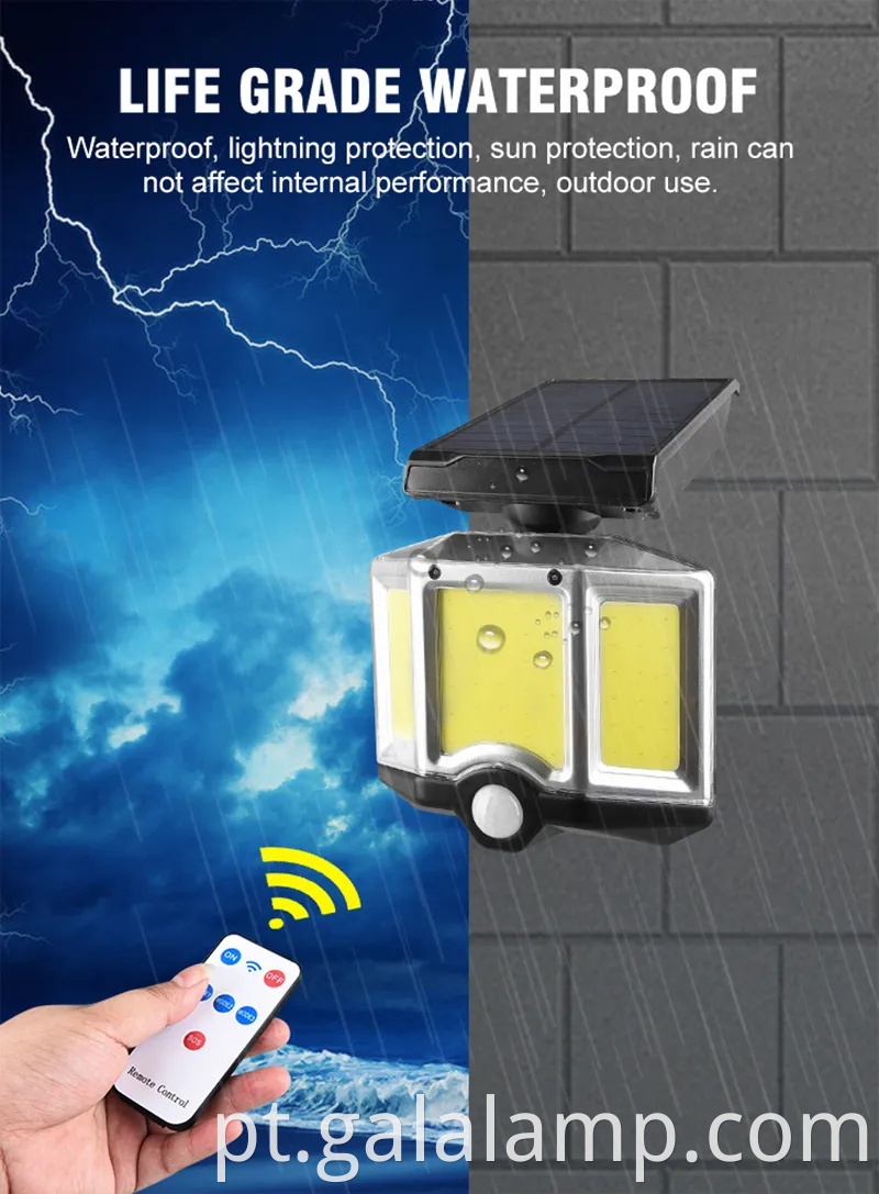 Lâmpada de parede de indução com corpo ABS para iluminação solar